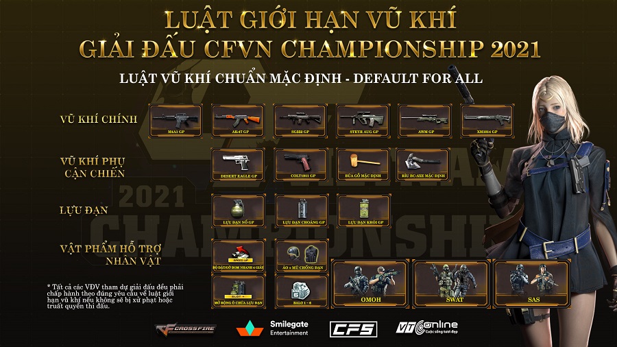 [GIẢI ĐẤU] DEFAULT FOR ALL - LUẬT GIỚI HẠN VŨ KHÍ CFVN CHAMPIONSIP 2021