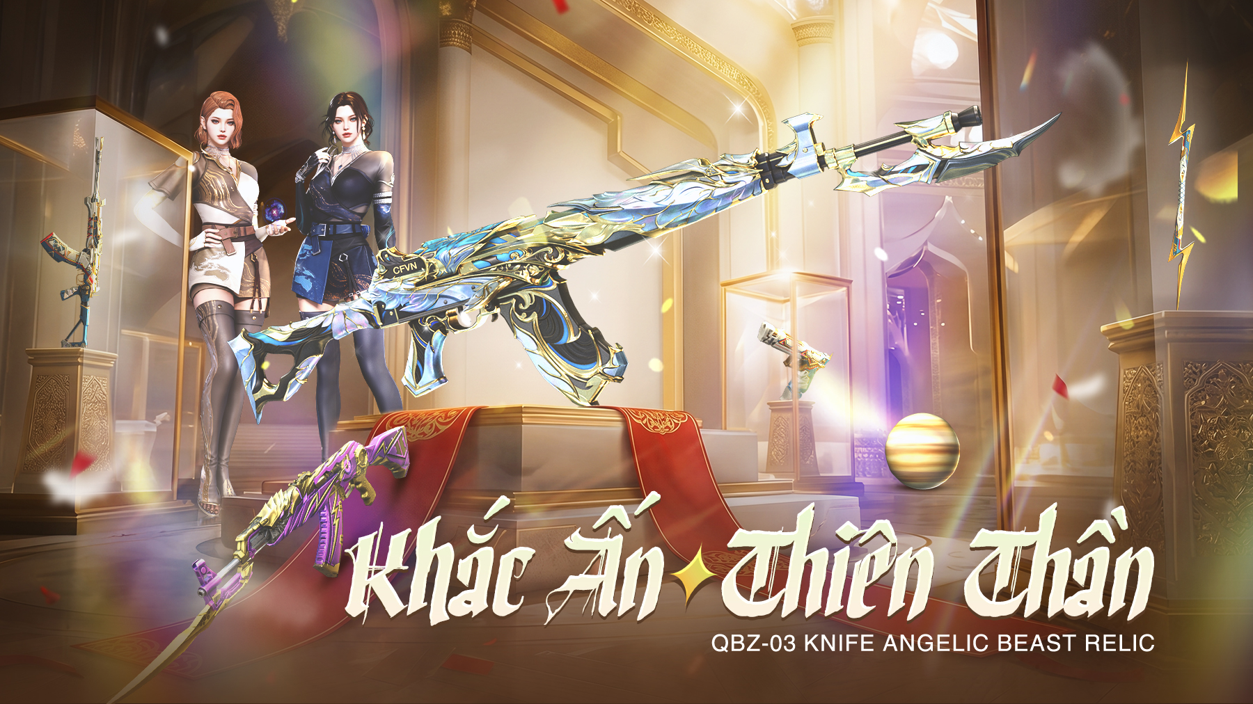 KHẮC ẤN THIÊN THẦN KHO BÁU HOÀNG GIA SAPPHIRE QBZ-03 ANGELIC BEAST RELIC