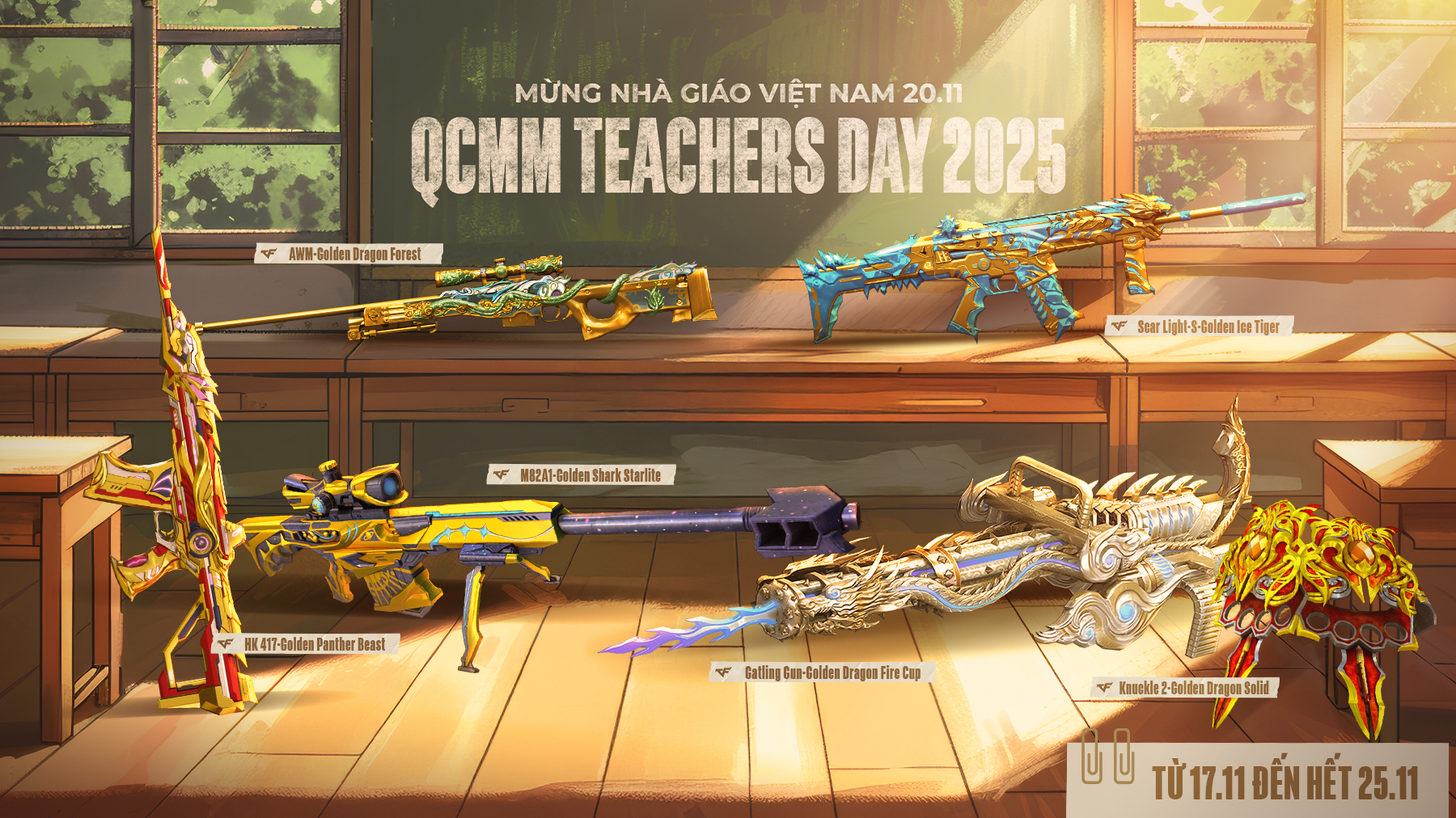 RA MẮT QCMM TEACHER DAY 2025: SĂN VŨ KHÍ XỊN, HỒI TƯỞNG TUỔI HỌC TRÒ
