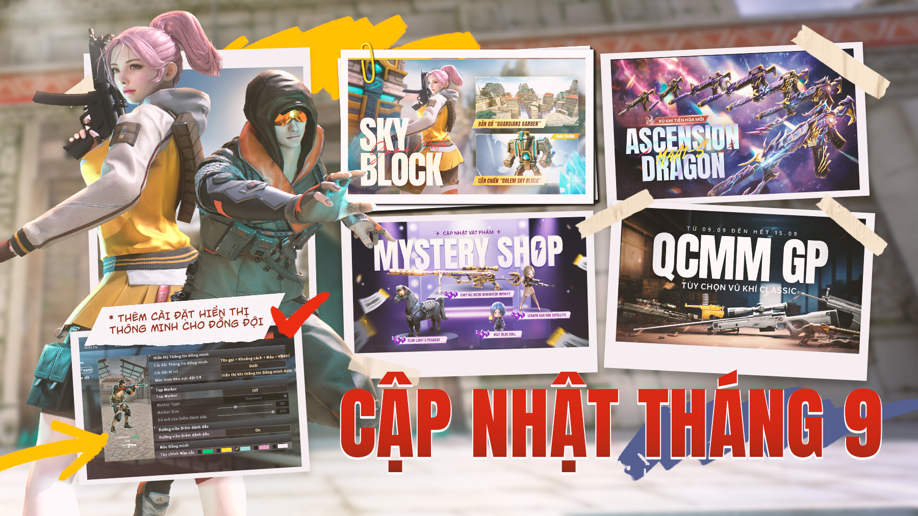 HỆ THỐNG VŨ KHÍ CẤP TIẾN M4A1-S ASCENSION DRAGON, CHẾ ĐỘ SKY BLOCK, MYSTERY SHOP