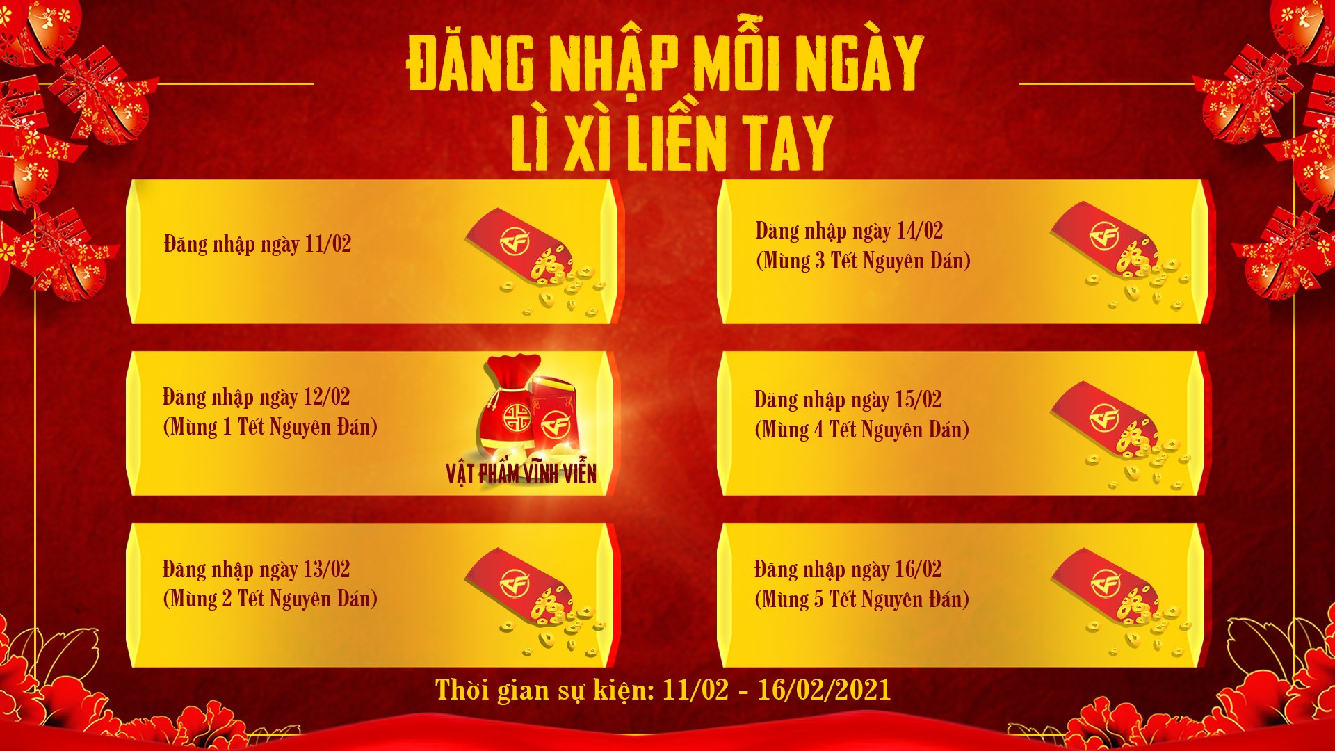 [SỰ KIỆN] ĐĂNG NHẬP MỖI NGÀY LÌ XÌ LIỀN TAY