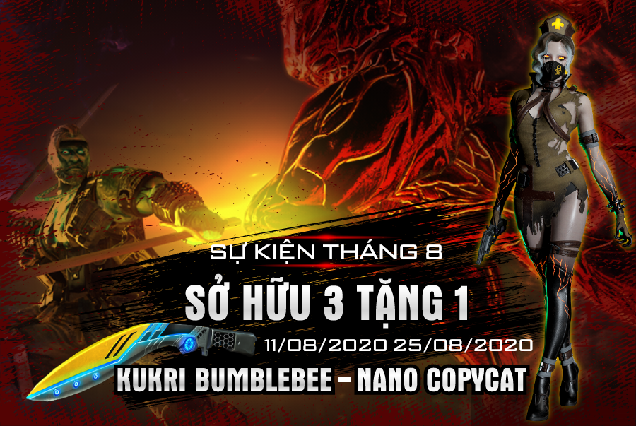SỰ KIỆN THÁNG 8 : SỞ HỮU 3 TẶNG 1 TỪ 11/08 - 25/08