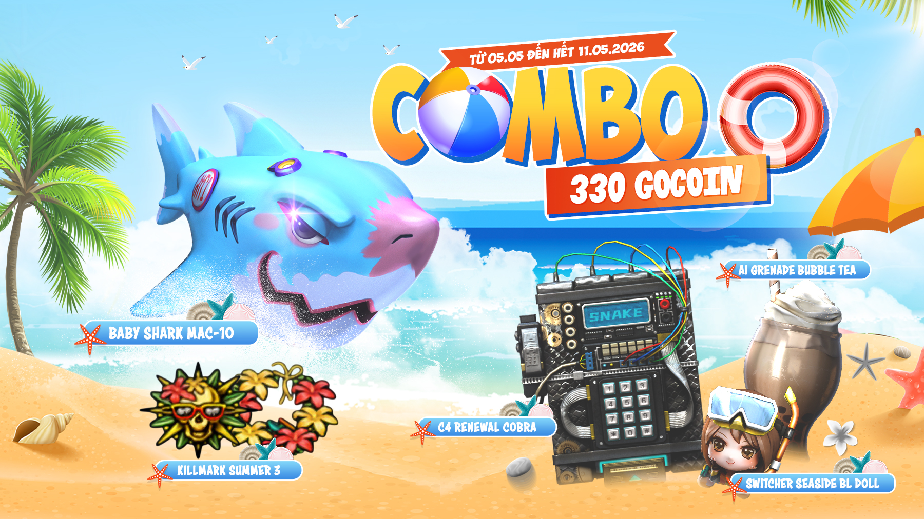 ĐÓN HÈ NHIỆT ĐỚI VỚI COMBO O & QCMM TÙY CHỌN BEACH PARTY