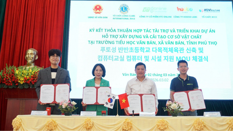 VTC Online & Lions Clubs hợp tác triển khai Dự án xây dựng - cải tạo cơ sở vật chất Trường Tiểu học Văn Bán
