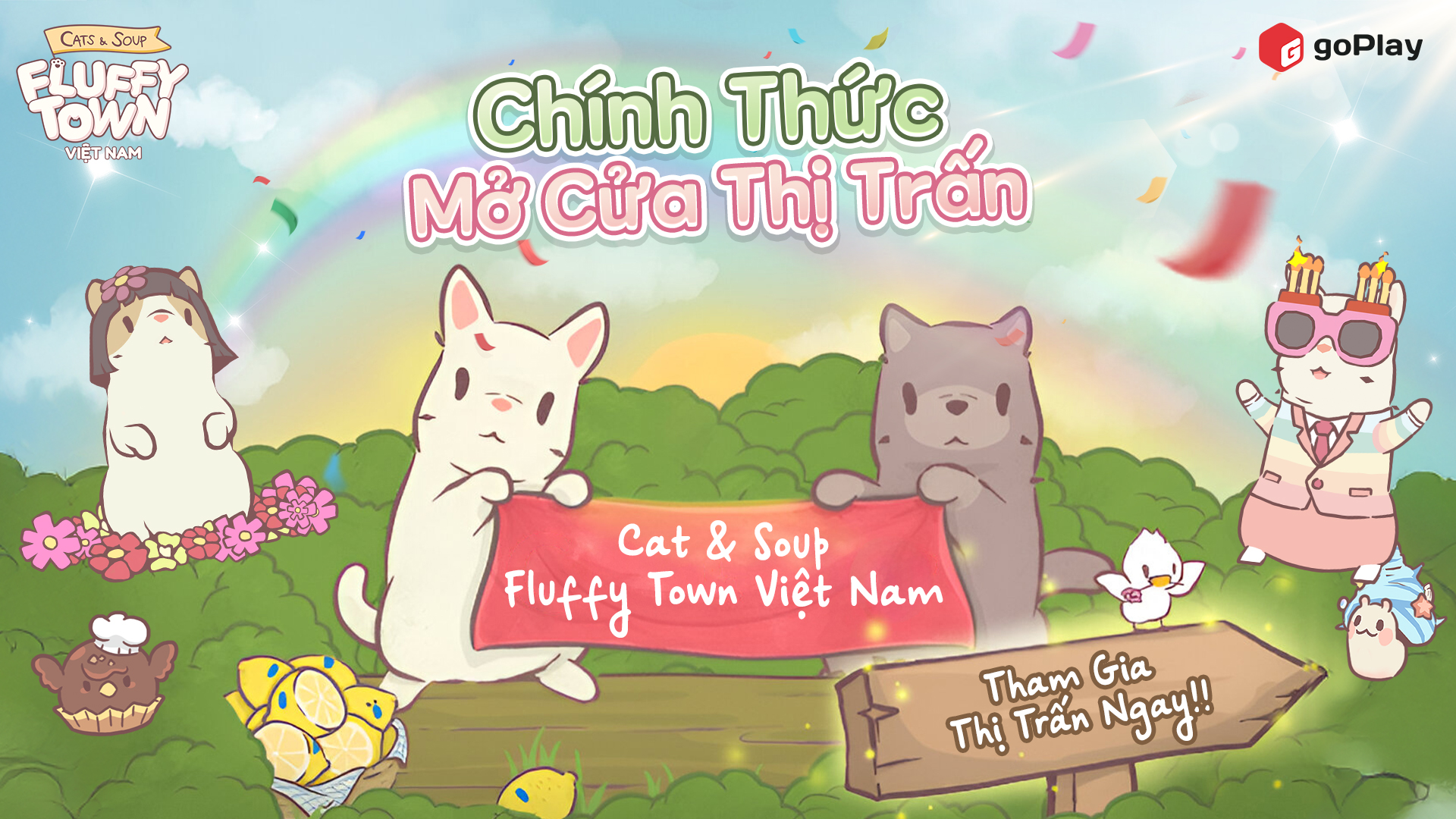 CAT AND SOUP: FLUFFY TOWN VIỆT NAM CHÍNH THỨC MỞ CỬA THỊ TRẤN 